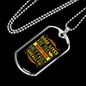 Dog Life is Short Their Fault Necklace Stainless Steel or 18k Gold Dog Tag 24" Chain-Express Your Love Gifts