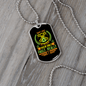 Dog Life is Short Their Fault Neon Necklace Stainless Steel or 18k Gold Dog Tag 24" Chain-Express Your Love Gifts