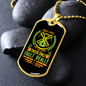 Dog Life is Short Their Fault Neon Necklace Stainless Steel or 18k Gold Dog Tag 24" Chain-Express Your Love Gifts