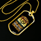 Dog Lives Are Short Yellow Necklace Stainless Steel or 18k Gold Dog Tag 24" Chain-Express Your Love Gifts