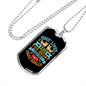 Dog Lives Blue Necklace Stainless Steel or 18k Gold Dog Tag 24" Chain-Express Your Love Gifts