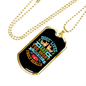 Dog Lives Blue Necklace Stainless Steel or 18k Gold Dog Tag 24" Chain-Express Your Love Gifts