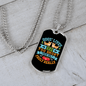 Dog Lives Blue Necklace Stainless Steel or 18k Gold Dog Tag 24" Chain-Express Your Love Gifts