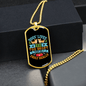 Dog Lives Blue Necklace Stainless Steel or 18k Gold Dog Tag 24" Chain-Express Your Love Gifts
