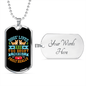 Dog Lives Blue Necklace Stainless Steel or 18k Gold Dog Tag 24" Chain-Express Your Love Gifts