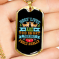 Dog Lives Blue Necklace Stainless Steel or 18k Gold Dog Tag 24" Chain-Express Your Love Gifts