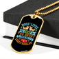 Dog Lives Blue Necklace Stainless Steel or 18k Gold Dog Tag 24" Chain-Express Your Love Gifts