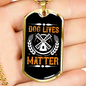Dog Lives Matter Necklace Stainless Steel or 18k Gold Dog Tag 24" Chain-Express Your Love Gifts