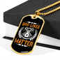 Dog Lives Matter Necklace Stainless Steel or 18k Gold Dog Tag 24" Chain-Express Your Love Gifts