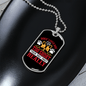 Dog Lives Short Red Necklace Stainless Steel or 18k Gold Dog Tag 24" Chain-Express Your Love Gifts