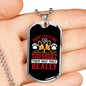 Dog Lives Short Red Necklace Stainless Steel or 18k Gold Dog Tag 24" Chain-Express Your Love Gifts