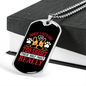 Dog Lives Short Red Necklace Stainless Steel or 18k Gold Dog Tag 24" Chain-Express Your Love Gifts