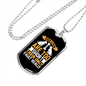 Dog Lives Short Yellow Necklace Stainless Steel or 18k Gold Dog Tag 24" Chain-Express Your Love Gifts