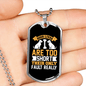 Dog Lives Short Yellow Necklace Stainless Steel or 18k Gold Dog Tag 24" Chain-Express Your Love Gifts