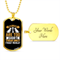 Dog Lives Short Yellow Necklace Stainless Steel or 18k Gold Dog Tag 24" Chain-Express Your Love Gifts