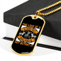 Dog Love is Pure Necklace Stainless Steel or 18k Gold Dog Tag 24" Chain-Express Your Love Gifts