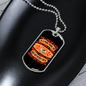 Dog Love is Pure Orange Necklace Stainless Steel or 18k Gold Dog Tag 24" Chain-Express Your Love Gifts