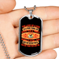 Dog Love is Pure Orange Necklace Stainless Steel or 18k Gold Dog Tag 24" Chain-Express Your Love Gifts