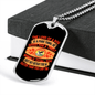 Dog Love is Pure Orange Necklace Stainless Steel or 18k Gold Dog Tag 24" Chain-Express Your Love Gifts