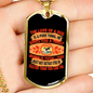 Dog Love is Pure Orange Necklace Stainless Steel or 18k Gold Dog Tag 24" Chain-Express Your Love Gifts