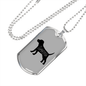 Dog Love Necklace Stainless Steel or 18k Gold Dog Tag 24" Chain-Express Your Love Gifts