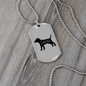 Dog Love Necklace Stainless Steel or 18k Gold Dog Tag 24" Chain-Express Your Love Gifts
