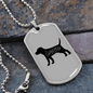 Dog Love Necklace Stainless Steel or 18k Gold Dog Tag 24" Chain-Express Your Love Gifts