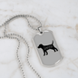 Dog Love Necklace Stainless Steel or 18k Gold Dog Tag 24" Chain-Express Your Love Gifts