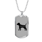 Dog Love Necklace Stainless Steel or 18k Gold Dog Tag 24" Chain-Express Your Love Gifts