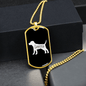 Dog Love White Necklace Stainless Steel or 18k Gold Dog Tag 24" Chain-Express Your Love Gifts