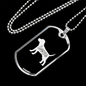 Dog Love White Necklace Stainless Steel or 18k Gold Dog Tag 24" Chain-Express Your Love Gifts