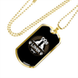 Dog Lover Necklace Stainless Steel or 18k Gold Dog Tag 24" Chain-Express Your Love Gifts