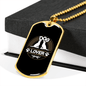 Dog Lover Necklace Stainless Steel or 18k Gold Dog Tag 24" Chain-Express Your Love Gifts