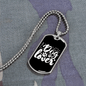 Dog Lover White Necklace Stainless Steel or 18k Gold Dog Tag 24" Chain-Express Your Love Gifts