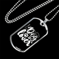 Dog Lover White Necklace Stainless Steel or 18k Gold Dog Tag 24" Chain-Express Your Love Gifts