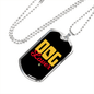 Dog Lover Yellow Necklace Stainless Steel or 18k Gold Dog Tag 24" Chain-Express Your Love Gifts