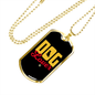 Dog Lover Yellow Necklace Stainless Steel or 18k Gold Dog Tag 24" Chain-Express Your Love Gifts