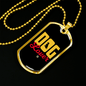 Dog Lover Yellow Necklace Stainless Steel or 18k Gold Dog Tag 24" Chain-Express Your Love Gifts