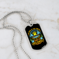 Dog Loves Himself Blue Necklace Stainless Steel or 18k Gold Dog Tag 24" Chain-Express Your Love Gifts