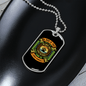 Dog Loves Himself Green Necklace Stainless Steel or 18k Gold Dog Tag 24" Chain-Express Your Love Gifts