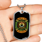Dog Loves Himself Green Necklace Stainless Steel or 18k Gold Dog Tag 24" Chain-Express Your Love Gifts