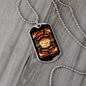 Dog Loves Himself Peach Necklace Stainless Steel or 18k Gold Dog Tag 24" Chain-Express Your Love Gifts