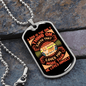 Dog Loves Himself Peach Necklace Stainless Steel or 18k Gold Dog Tag 24" Chain-Express Your Love Gifts