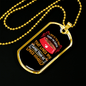 Dog Loves Himself Red Necklace Stainless Steel or 18k Gold Dog Tag 24" Chain-Express Your Love Gifts