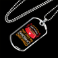 Dog Loves Himself Red Necklace Stainless Steel or 18k Gold Dog Tag 24" Chain-Express Your Love Gifts