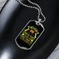 Dog Loves You More Necklace Stainless Steel or 18k Gold Dog Tag 24" Chain-Express Your Love Gifts