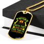 Dog Loves You More Necklace Stainless Steel or 18k Gold Dog Tag 24" Chain-Express Your Love Gifts