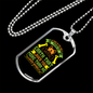 Dog Loves You More Necklace Stainless Steel or 18k Gold Dog Tag 24" Chain-Express Your Love Gifts