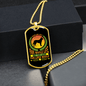 Dog Make Lives Whole Green Necklace Stainless Steel or 18k Gold Dog Tag 24" Chain-Express Your Love Gifts