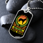 Dog Make Lives Whole Green Necklace Stainless Steel or 18k Gold Dog Tag 24" Chain-Express Your Love Gifts